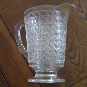 McKee and Brothers Cane Glass Pitcher